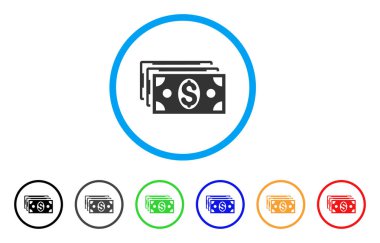 Doları banknot yuvarlak simge