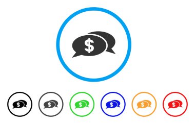 Doları sohbet yuvarlak simgesi