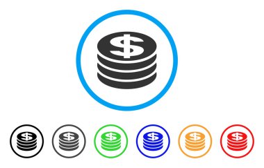 Dolar sikke sütun yuvarlak simge