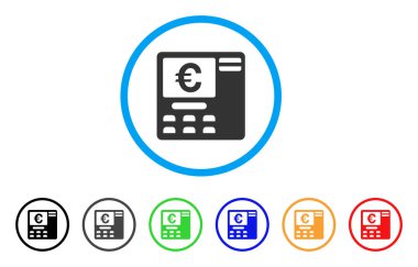 Euro Atm yuvarlak simge