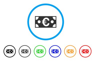 Euro banknot yuvarlak simge