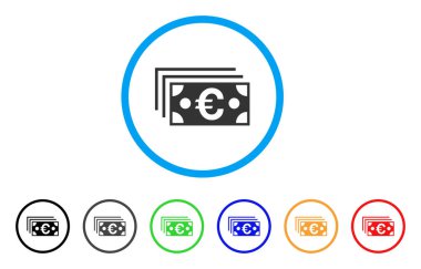 Euro banknot yuvarlak simge