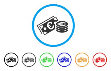 Euro nakit yuvarlak simge