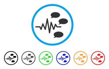 Dedikodu nesil sinyal yuvarlak simge