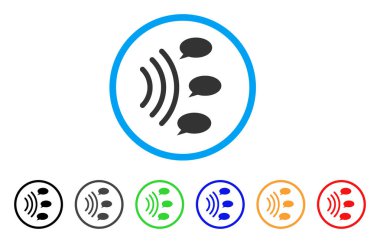 Dedikodu kaynak yuvarlak simgesi