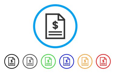 Fatura sayfa simgesi yuvarlak