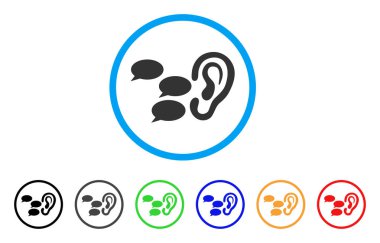 Dedikodu yuvarlak simge dinle