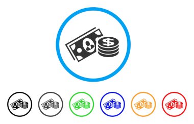 Para para çekme yuvarlak simge