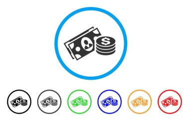 Para para çekme yuvarlak simge