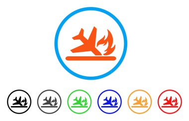 Uçak kazasında yuvarlak simge açılış