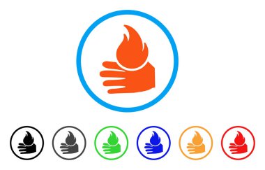 El yuvarlak simgesi yanmak