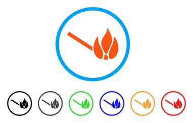 Maç yuvarlak simge yanmak