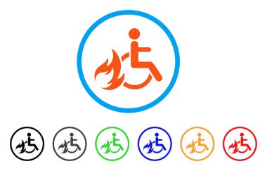 Hasta yuvarlak simge yanmak