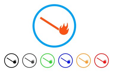 Yanık maç yuvarlak simge