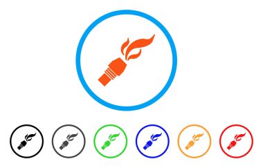 Brülör memesi yangın yuvarlak simge