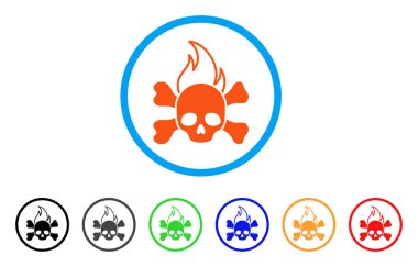 Ölüm ateş yuvarlak simge