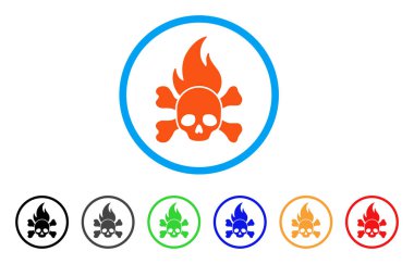 Ölüm ateş yuvarlak simge