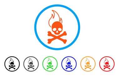 Ölüm ateş yuvarlak simge