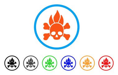 Ölüm ateş yuvarlak simge