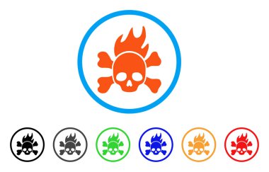 Ölüm ateş yuvarlak simge