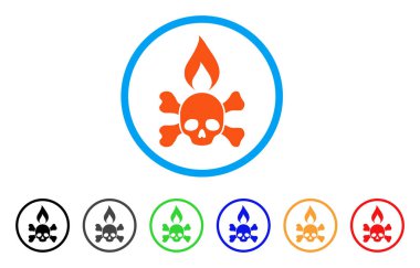 Ölüm ateşleme yuvarlak simge