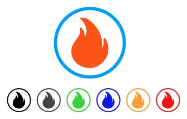 Yangın yuvarlak simge