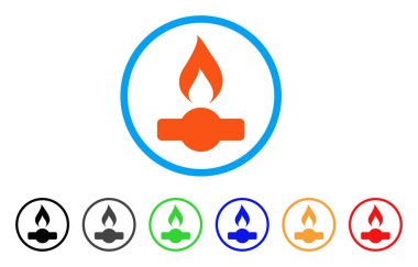 Gaz alev yuvarlak simge