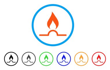 Gaz alev yuvarlak simge