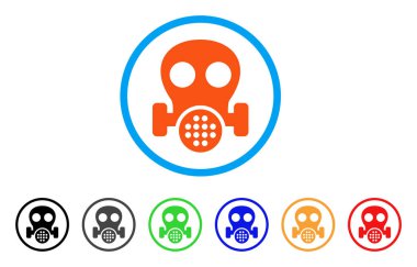 Gaz maskesi yuvarlak simge