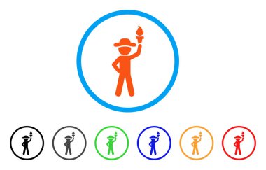 Özgürlük Meşalesi yuvarlak simge beyle