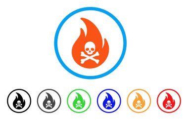 Cehennem ateşi simgesi yuvarlak