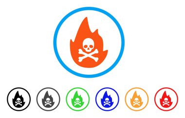 Cehennem ateşi yuvarlak simge