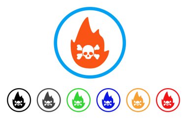 Cehennem ateşi yuvarlak simge