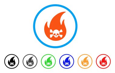 Cehennem ateşi yuvarlak simge