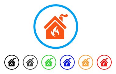 Mutfak yangın yuvarlak simge