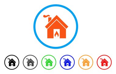 Mutfak yangın yuvarlak simge