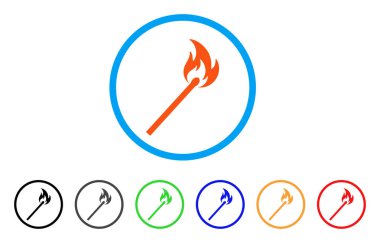 Maç ateş yuvarlak simge