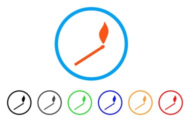 Maç ateş yuvarlak simge