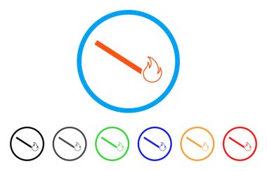 Maç alev yuvarlak simge