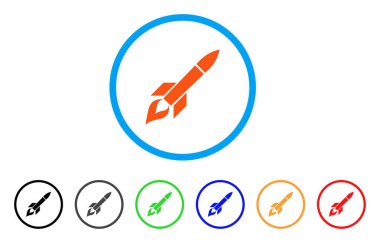 Füze uçuş yuvarlak simge