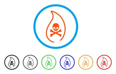 Ölümlü alev yuvarlak simge