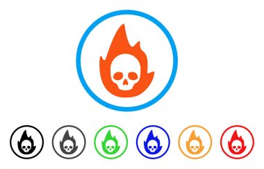 Ölümlü alev yuvarlak simge