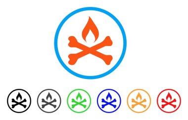 Ölümlü ateşleme yuvarlak simge