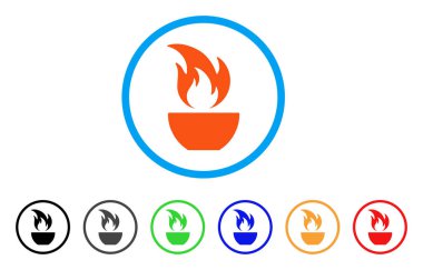 Yangın kase yuvarlak simge