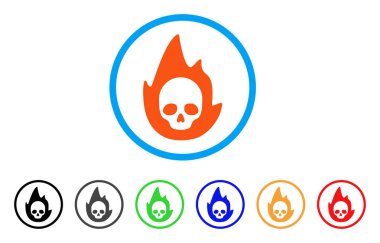 Ölümlü alev yuvarlak simge