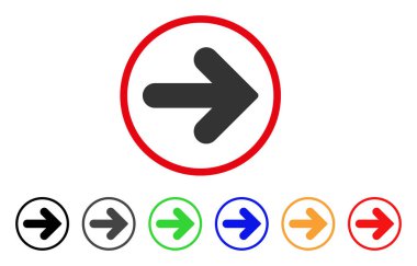 Ok sağ yuvarlak simge