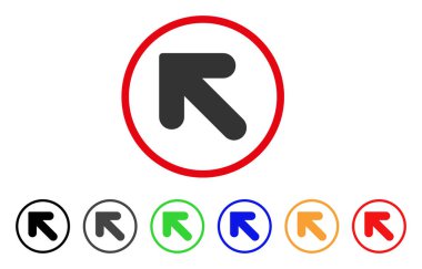 Sol yuvarlak simge yukarı ok