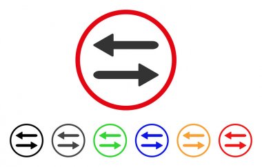 Okları yatay yuvarlak simge değişimi