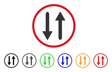 Oklar dikey yuvarlak simge değişimi