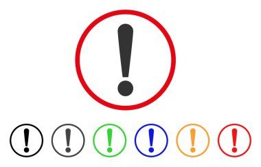 Ünlem işareti simgesi yuvarlak